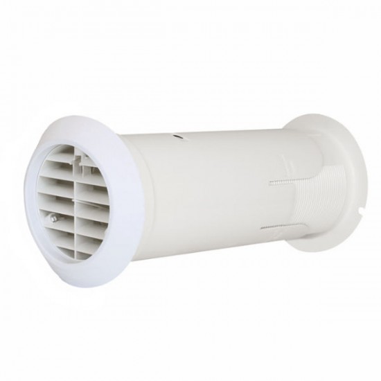 MANROSE Deluxe Quick Internal Fit Wall Kit White With Backdraught Shutter